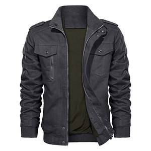 Leather Coats Loose Multifunction <b>Sunscreen</b> Casual Bomber Jacket Men - Product Image 6