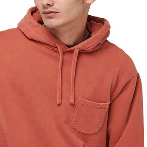 Sweat à capuche 100 % polyester polaire pour homme avec logo brodé, fermeture éclair contrastante, couleur unie, idéal pour l'hiver - Product Image 4