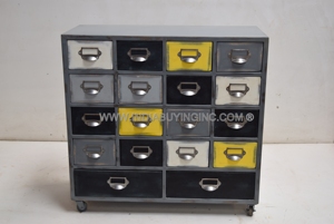 Mueble Organizador, Aparador, Mueble Esquinero, Muebles de Cocina, Mueble para TV, Hierro, Muchos Cajones, Blanco Francés, para Sala de Estar - Product Image 3