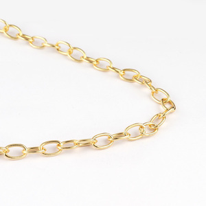 Chaîne en laiton plaqué or 18k, 18 + 2 pouces, 5x7mm, collier ovale suspendu, bijoux faits main, offre spéciale, livraison gratuite - Product Image 5