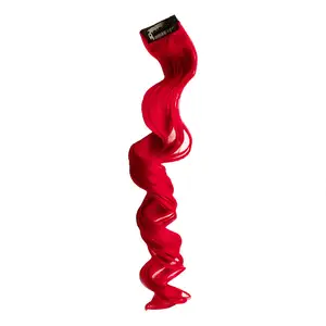 Extensions de cheveux humains vierges crus de couleur rouge, Extensions de cheveux ombrés avec des clips, style coiffure orientale, à texture naturelle