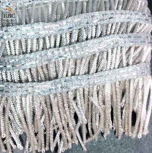 Frange de gland en fil de Bullion d'argent OEM, vente en gros, frange en or argenté faite à la main pour l'artisanat décoratif fait dans des garnitures métalliques - Product Image 2