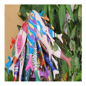 สไตล์วินเทจสำหรับ Decor บ้าน/ร้านกาแฟ/โฮมสเตย์/ร้านอาหารโดยเวียดนามไม้ที่มีสีสันปลา - Product Image 4