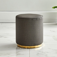Tabouret de pieds en tissu avec repose-pieds rond, style nordique, pour salon, chaise à Base dorée, repose-pieds pour enfants, offre spéciale