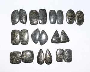 Paire de pierres précieuses pour la fabrication de bijoux, Cabochon en marmite naturelle, taille libre, pour bricolage, vente en gros, pièces - Product Image 2