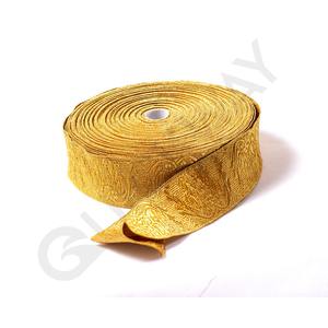 Dentelle de tresse dorée d'uniforme de cérémonie, dentelle de tresse de Mylar français, tresse d'or de fil de Bullion français - Product Image 4