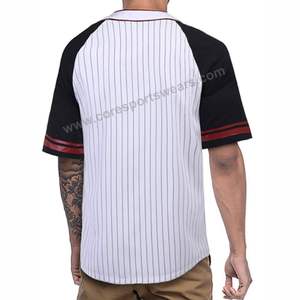 Camiseta de béisbol transpirable unisex totalmente personalizada de fabricante al por mayor - Product Image 2