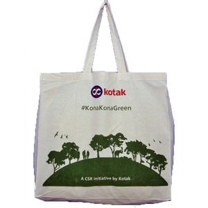 2024 Logo imprimé personnalisé écologique 100% coton biologique grand sac fourre-tout en vrac sac à provisions réutilisable - Product Image 4