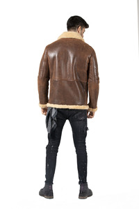Vestes en cuir véritable pour hommes Premium Valeriano Romano, fabriquées à la main en peau de mouton mérinos, tissu en coton respirant, parkas OEM - Product Image 3