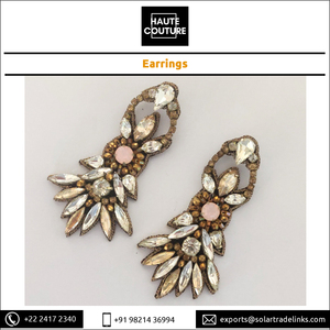 La mejor oferta en oro plata Marqués gotas guirnalda en forma de cuentas facetadas pendientes de araña para la noche de bodas y ropa de fiesta - Product Image 4