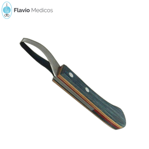 Couteau à capuche en acier inoxydable avec manche en bois, outil pour une meilleure prise, soins et santé des animaux - Product Image 2