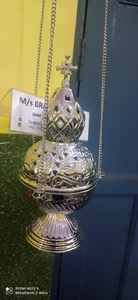 Suministros plateados para iglesia, suministros de carbón, thurible - Product Image 4