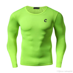 Camisa de compresión de secado rápido, camisa de entrenamiento de manga larga, ropa de Fitness, camisa de gimnasio de culturismo de Color sólido, nueva - Product Image 3