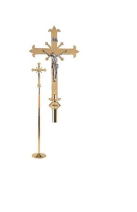 Cruz de Altar de Latón con Círculo Redondo, Artículos Religiosos - Product Image 4