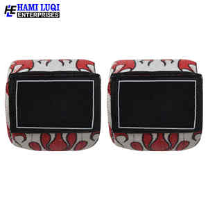 Rodillera estampada con soporte elástico-Mezcla de algodón para levantamiento de pesas, levantamiento de pesas y entrenamientos de gimnasio - Product Image 2