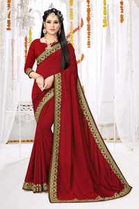 สีฟ้า Georgette <span class=keywords><strong>Saree</strong></span> กับลูกไม้เย็บปักถักร้อยสำหรับการแต่งงานแบบสบายๆและพรรคสวมใส่อัตราผู้ผลิต - Product Image 4