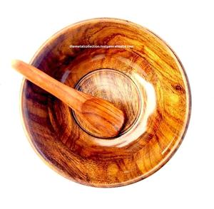 Creative Serving Bowl for Dinnerware Tableware Kitchen Fruits & Soup Bowl Brown & Printed Bowl Wooden Serving Salad Bowl & Dish - Product Image 6