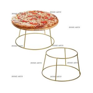 Soporte de exhibición de pizza de hierro de la mejor calidad Diseño admirable Soporte de exhibición de pizza de color oro rosa de Home Arts - Product Image 6