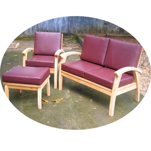 Chaise longue d'extérieur en teck avec mobilier de jardin ottoman pour utilisation dans le parc Construction en bois durable - Product Image 2