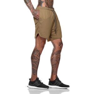 Vêtements de sport, course, short de gymnastique, Compression personnalisée, Sweat d'entraînement, Fitness, sport athlétique, Polyester, Nylon, imprimé noir pour hommes - Product Image 1