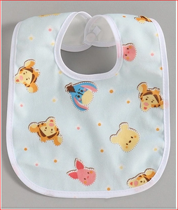 Babero de pañuelo de algodón orgánico desechable moderno para niños pequeños Servicio OEM disponible con estampado de silicona para niños y niñas - Product Image 1