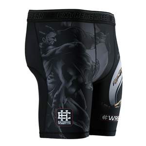 Shorts de compression Vale Tudo personnalisés avec logo sublimé, lutte, MMA, BJJ, entraînement, polyester/spandex confortable, étiquette de marque personnalisée - Product Image 3