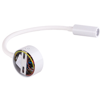Lampe de bureau moderne et minimaliste 3W à LED pour hôtel Intérieur Clé marche-arrêt AC85-265V abat-jour transparent en alliage d'aluminium