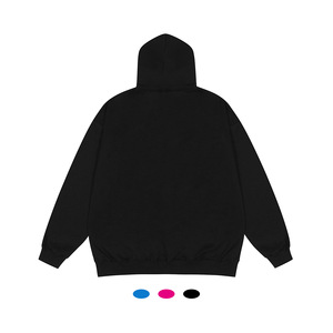 เสื้อฮู้ดผู้ชายผ้าฝ้าย 100% สำหรับฤดูหนาว แบบเรียบ ปักโลโก้ได้ คุณภาพสูง ไซส์ตรง ตกแต่งด้วยคริสตัลที่คอเสื้อ - Product Image 2