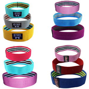 Custom Logo Booty Bands Anti-Slip Gym Fitness Glute Elastic Polyester Fabric Training Hip Circle Resistance Loop Workout <b>Legs</b> - Product Image 2