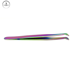 Pinzas para pestañas multicolor, de acero inoxidable, con etiqueta privada y embalaje personalizado, novedad - Product Image 4