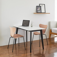 Ensemble de table à manger moderne à hauteur réglable avec plateau en marbre blanc de luxe et base en acier noir, 4/6/8 places, revêtement poudré, meubles pour la maison