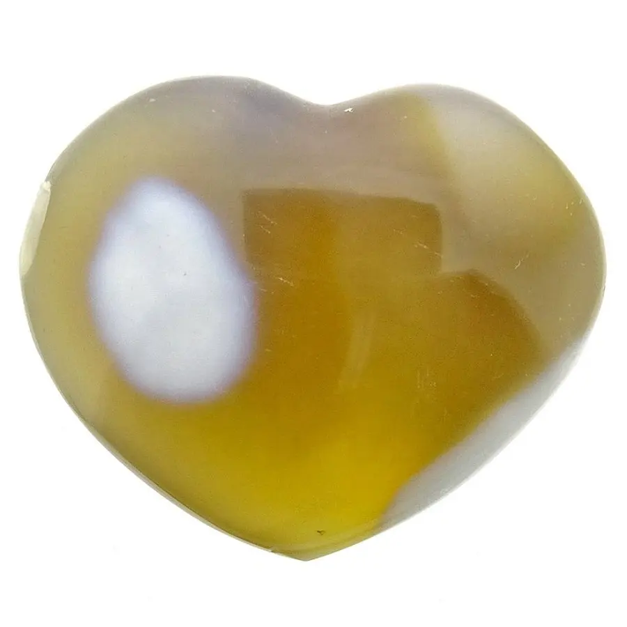 Pedra de coração cornalina amarela cristal pedra de palma inchada coração pedra natural cura reiki pedra preciosa atacadista de quartzo
