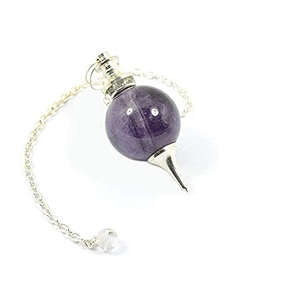 Péndulo de bola de amatista, Péndulo de piedra amatista para espiga de piedras preciosas, de última generación - Product Image 6