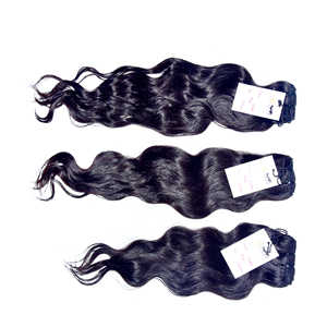 Mechones de cabello humano vietnamita, pelo Natural ondulado y liso, súper doble, sin procesar - Product Image 3