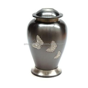 Urnas de cremación de recuerdo nuevas de latón macizo, urnas de cremación acabadas impresas con esmalte de latón metálico para cenizas humanas - Product Image 4