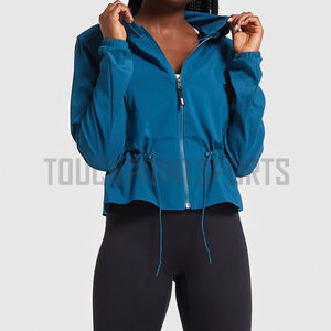 Sudadera corta de manga larga con cremallera para mujer, ropa para Parte Superior Femenina, a la moda, venta al por mayor - Product Image 1