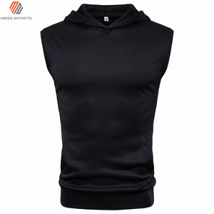 Camisetas sin Mangas con Capucha para Hombre, para Entrenamiento, Gimnasio, con Bolsillos, Transpirables, de Secado Rápido, Ecológicas, de Poliéster/Algodón, Personalizables - Product Image 2