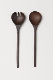 Wooden salad <b>servers</b> with a painted shaft. Length 29 cm. - Product Image 4