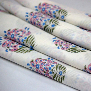 Wholesale Handmade Fabric Indian Hand Block Printed Cotton Fabric Dress Making Fabric - Product Image 1