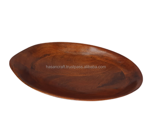 Cuenco de madera pulida Natural 100%, cuenco único desechable para servir masa para uso doméstico, Hotel, restaurante, utensilios de cocina - Product Image 2