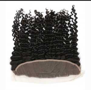 Cheveux indiens de qualité supérieure, résistants à la chute, double trame, dentelle frontale bouclée profonde Tyagi Raw Virgin Remy 13X4 13X6, vente en gros - Product Image 2