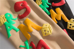 High Street hommes hiver sweat à capuche et pantalons de survêtement nouveau Design 100% coton français éponge épais 3D bouffée broderie conception personnalisée - Product Image 6