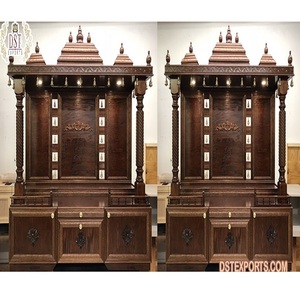 วัดไม้สักสีน้ำตาลสำหรับบ้าน วัดไม้แบบดั้งเดิมขนาดใหญ่/มณฑร วัดไม้สีน้ำตาลแกะสลักด้วยมือขัดเงาสำหรับบ้าน สหราชอาณาจักร สหรัฐอเมริกา ขนาดสั่งทำได้ - Product Image 1