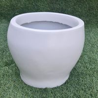 Pots de plantes en fibre de verre blancs de style nordique KNT - Durables, légers, incassables, revêtement époxy, utilisation intérieure et extérieure, jardin, maison