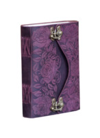 Carnet en cuir gaufré rose à couverture rigide avec fermoir métallique, couleur rouge, carnet de croquis, journal, cadeau