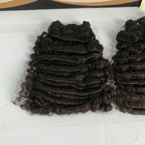 Extensiones de cabello humano brasileño 100% de alta calidad, cabello de trama de Color Natural ondulado profundo, venta al por mayor - Product Image 3