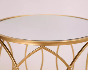 กระจกตั้งโต๊ะสำหรับตกแต่งบ้านและโต๊ะกาแฟทำจากโลหะดีไซน์รูปใบไม้ - Product Image 3