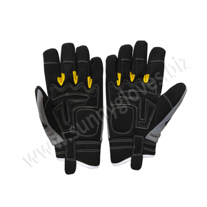 2019 venta al por mayor de cuero sintético certificado CE EN 388 guantes de seguridad antideslizantes para perforación de petróleo y gas con protección para las manos - Product Image 3