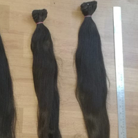 Belum Diproses Kualitas Terbaik Ekstensi Rambut Manusia India 40 Inci Rambut Candi Alami Bergelombang Gratis Sampel dan Pengiriman