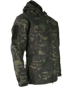 Vente à chaud Veste Softshell Camouflée Conception personnalisée Impression Fourrure en cuir imperméable Décoration Hiver Bomber Style Vente en gros - Product Image 3